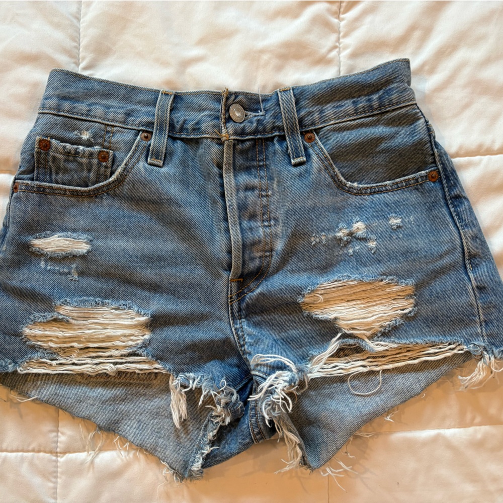 Levi’s size 25 Distressed Blue Women's Jean Shorts